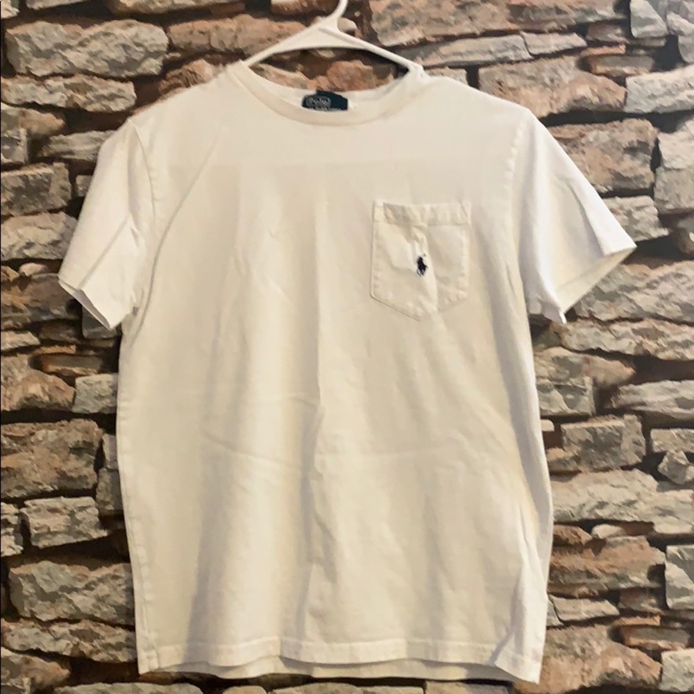 Polo Ralph Lauren Boys 10/12 White T w/pocket